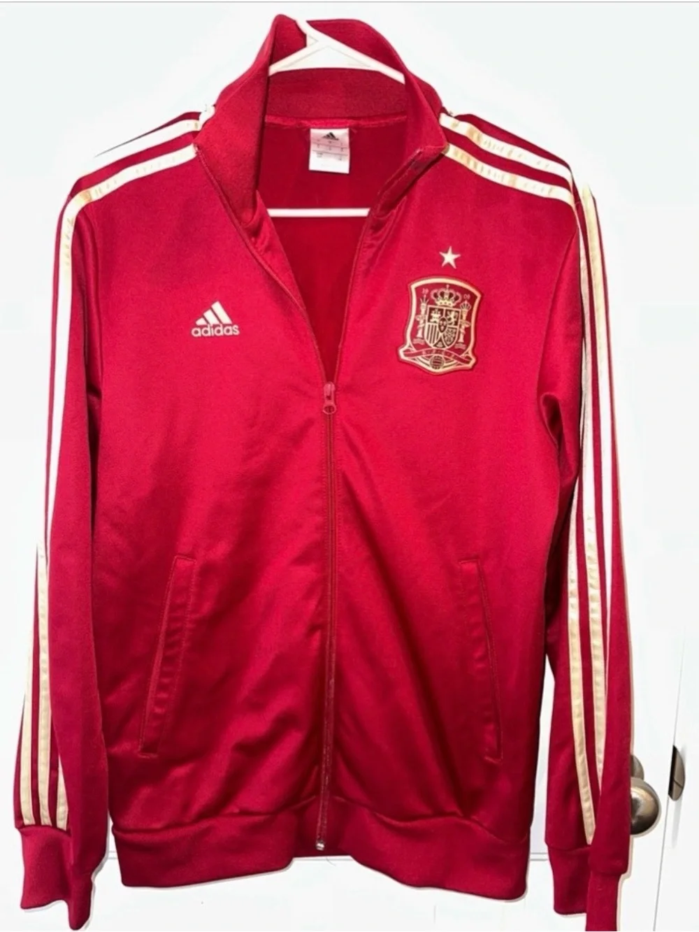MEN'S ADIDAS SPAIN NATIONAL 2013/2014 ESPANA TRACK JACKET SOCCER FOOTBALL 0505